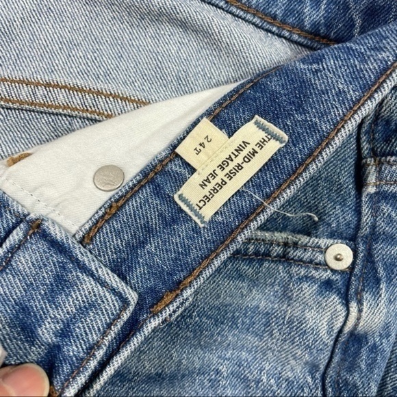 Madewell The Tall Mid Rise Perfect Vintage Jean Enmore Wash 24T - Picture 8 of 11